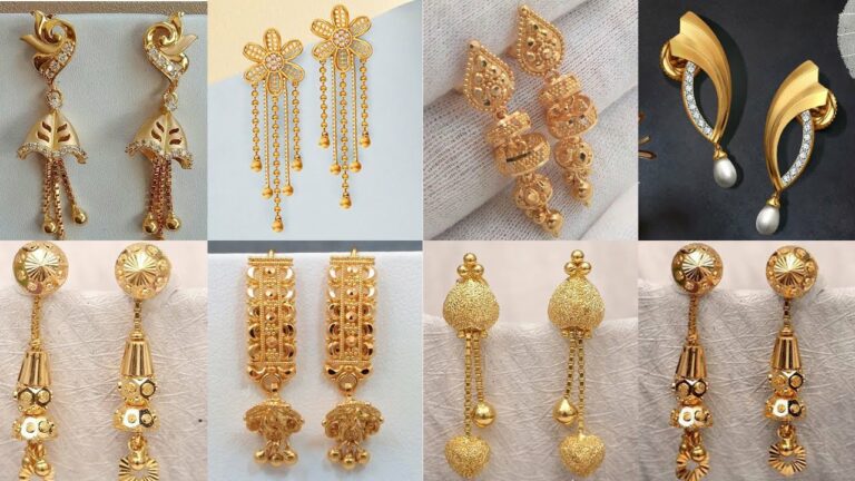 2023 Women's Ethnic Luxury Gold Color Jhumka Earrings Vintage Round Crystal  Long Dangle Earrings Wedding Brincos Jewelry | Shopee Singapore